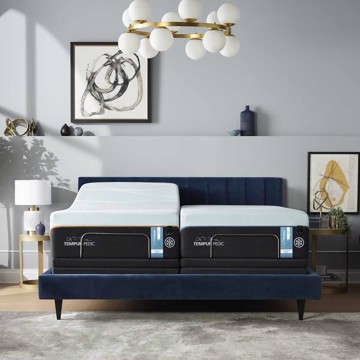 tempur-pedic mattress in bedroom